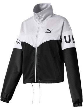 PUMA womens Xtg Track Jacket Black White Women’s Size Large